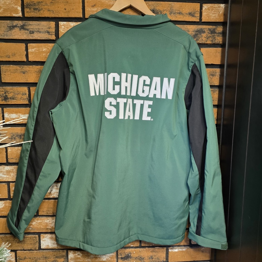 Michigan State Spartans Jacket Mens 2XL Soft Shell Full Zip NCAA Football NWOT - Picture 3 of 13